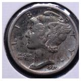 1929 S MERCURY DIME VF 1929 S MERCURY DIME VF