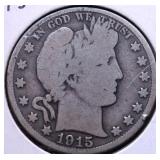 1915 S BARBER HALF DOLLAR G 1915 S BARBER HALF DOLLAR G