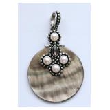 STERLING SILVER ALBALONE SLIDE STERLING SILVER ALBALONE SLIDE