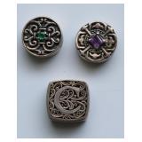 STERLING SILVER BUTTON COVERS STERLING SILVER BUTTON COVERS