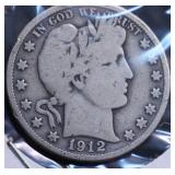 1912 D BARBER HALF DOLLAR G 1912 D BARBER HALF DOLLAR G