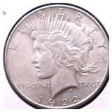 1922 PEACE DOLLAR XF 1922 PEACE DOLLAR XF