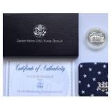 PROOF USO SILVER DOLLAR W BOX PAPERS PROOF USO SILVER DOLLAR W BOX PAPERS