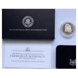 PROOF WHITE HOUSE SILVER DOLLAR W BOX PAPERS PROOF WHITE HOUSE SILVER DOLLAR W BOX PAPERS