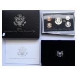 1993 PREMIER SILVER PROOF SET W BOX PAPERS 1993 PREMIER SILVER PROOF SET W BOX PAPERS