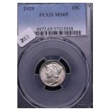 1929 PCGS MS65 MERCURY DIME 1929 PCGS MS65 MERCURY DIME