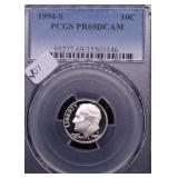 1994 S PCGS PF69DC DIME 1994 S PCGS PF69DC DIME