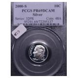 2000 S PCGS PF69DC SILVER DIME 2000 S PCGS PF69DC SILVER DIME