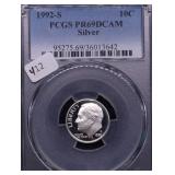 1992 S PCGS PF69DC SILVER DIME 1992 S PCGS PF69DC SILVER DIME