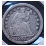 1942 HALF DIME VF 1942 HALF DIME VF