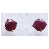 14K GOLD RUBY STUD EAR RINGS 14K GOLD RUBY STUD EAR RINGS