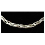 STERLING SILVER WOVEN NECKLACE STERLING SILVER WOVEN NECKLACE