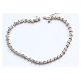 14K GOLD DIAMOND BRACELET 7.5' 14K GOLD DIAMOND BRACELET 7.5'