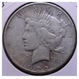 1922 S PEACE DOLLAR VG 1922 S PEACE DOLLAR VG