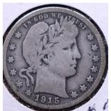 1915 D BARBER QUARTER VG 1915 D BARBER QUARTER VG