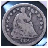 1856 HALF DIME VG 1856 HALF DIME VG