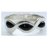 STERLING SILVER BLACK ONYX BRACELET STERLING SILVER BLACK ONYX BRACELET