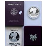 1989 PROOF SILVER EAGLE W BOX PAPERS 1989 PROOF SILVER EAGLE W BOX PAPERS
