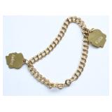 1/20 12K GOLD FAMILY CHARM BRACELET 1/20 12K GOLD FAMILY CHARM BRACELET