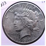 1927 PEACE DOLLAR VF 1927 PEACE DOLLAR VF