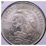 MEXICO SILVER 25 PESOS GEM BU MEXICO SILVER 25 PESOS GEM BU