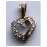 14K GOLD DIAMOND HEART PENDANT 14K GOLD DIAMOND HEART PENDANT