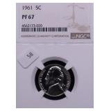 1961 NGC PF67 NICKEL 1961 NGC PF67 NICKEL