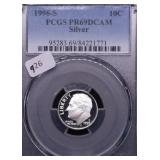 1996 S PCGS PF69DC SILVER DIME 1996 S PCGS PF69DC SILVER DIME