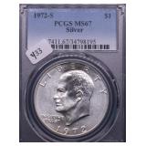 1972 S PCGS PMS67 SILVER IKE DOLLAR 1972 S PCGS PMS67 SILVER IKE DOLLAR