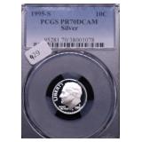 1995 S PCGS PF70DC SILVER DIME 1995 S PCGS PF70DC SILVER DIME