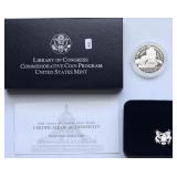 PROOF CONGRESS SILVER DOLLAR W BOX PAPERS PROOF CONGRESS SILVER DOLLAR W BOX PAPERS