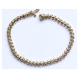 10K GOLD DIAMOND BRACELET 7.5 ' 10K GOLD DIAMOND BRACELET 7.5 '