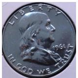 1961 PROOF FRANKLIN HALF DOLLAR 1961 PROOF FRANKLIN HALF DOLLAR
