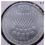 SILVER GERMAN 5 MARKS GEM SILVER GERMAN 5 MARKS GEM