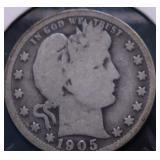 1905 BARBER QUARTER H\G 1905 BARBER QUARTER H\G