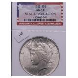 1922 NGC MS63 PEACE DOLLAR 1922 NGC MS63 PEACE DOLLAR
