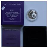 2022 PURPLE HEART SILVER DOLLAR W BOX PAPERS 2022 PURPLE HEART SILVER DOLLAR W BOX PAPERS