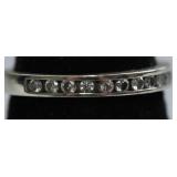 14K WHITE GOLD DIAMOND BAND RING SIZE 6.75 14K WHITE GOLD DIAMOND BAND RING SIZE 6.75