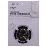 1959 NGC PF67 NICKEL 1959 NGC PF67 NICKEL
