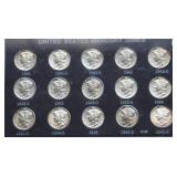 SET OF AU MERCURY DIMES SET OF AU MERCURY DIMES