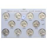CHOICE BU SET OF WAR NICKELS CHOICE BU SET OF WAR NICKELS
