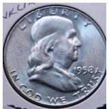 1958 D FRANKLIN HALF CH BU 1958 D FRANKLIN HALF CH BU