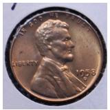 GEM RED 1958 D LINCOLN CENT GEM RED 1958 D LINCOLN CENT