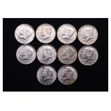 10 40 % SILVER HALF DOLLARS 10 40 % SILVER HALF DOLLARS