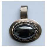 STERLING SILVER HEMATITE SLIDE STERLING SILVER HEMATITE SLIDE
