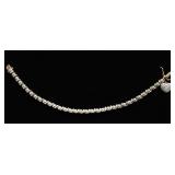 STERLING SILVER BRACELET W/ HEART 7.5' STERLING SILVER BRACELET W/ HEART 7.5'
