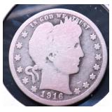1916 D BARBER QUARTER G 1916 D BARBER QUARTER G