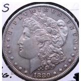 1880 S MORGAN DOLLAR AU 1880 S MORGAN DOLLAR AU