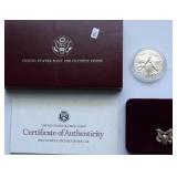 PROOF OLYMPIC SILVER DOLLAR W BOX PAPERS PROOF OLYMPIC SILVER DOLLAR W BOX PAPERS