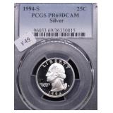 1994 S PCGS PF69DC SILVER QUARTER